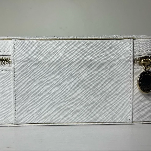 Pandora White Floral Zip Jewelry Case Travel Organizer Ring & Charm Storage - Picture 6 of 8